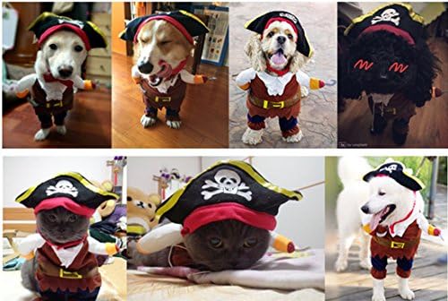 Idepet haine noi haioase pentru animale de companie pirat câine pisică costum costum Corsair pansament îmbrăcăminte de petrecere