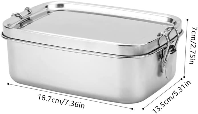Lhllhl Bento Lunch Box Metal Lunch Containers Leakproof Lunch Container Bento Box 1200ml mașină de spălat vase Safe capac inoxidabil