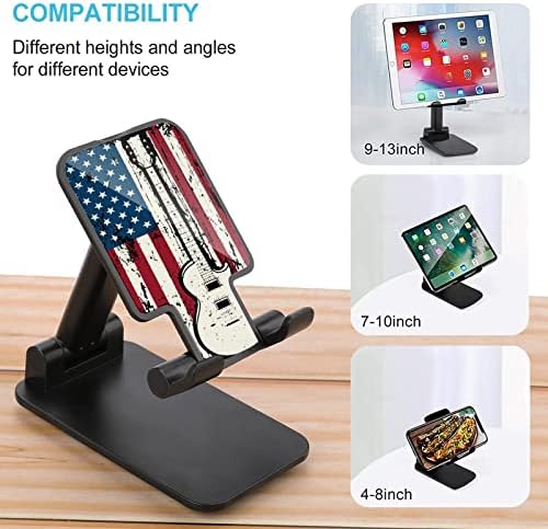 American Flag Guitar Funny Fununk Foldable Telefon mobil Suport pentru telefonul portabil Reglabil Stand Accesorii pentru birou
