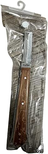 PRECISION CANADA Farrier Tool-cuțit japonez din oțel inoxidabil cu două margini ascuțite pentru copite-mâner neted din lemn