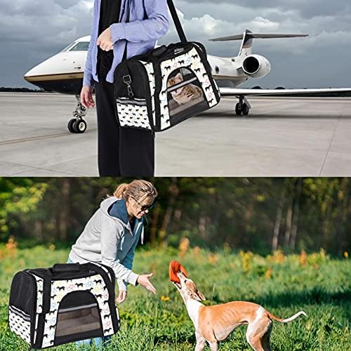 Transportator de animale de companie drăguț Dachshunds câine și Biycle Soft-Sided Pet Travel Carriers pentru pisici, câini