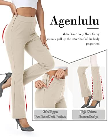 Agenlulu Pantaloni cu talie înaltă pentru femei - 4 căi întinse confortabile, fără a vedea prin portbagaj de yoga pantaloni