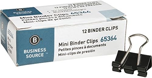 Clipuri de liant de business Clips Binder Clip, Mini, Negru