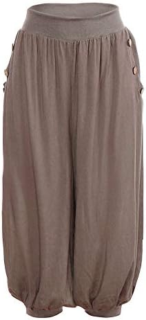 Pantaloni Capri pentru femei plus dimensiuni casual casual Ruched Yoga Lounge Harem Pant S-5XL