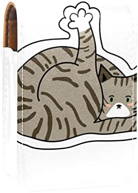 Oryuekan machiaj ruj caz titularul Mini geanta Travel cosmetice Husă, organizator cu oglinda pentru exterior domnisoara de Onoare cadou nunta petrecere Poseta, desene animate minunat Animal Cat