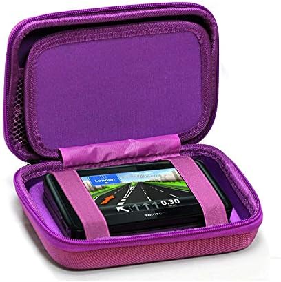 Navitech Purple Hard GPS Carry Case compatibil cu Tomtom & nbsp; Car Sat Nav VIA 52, 5