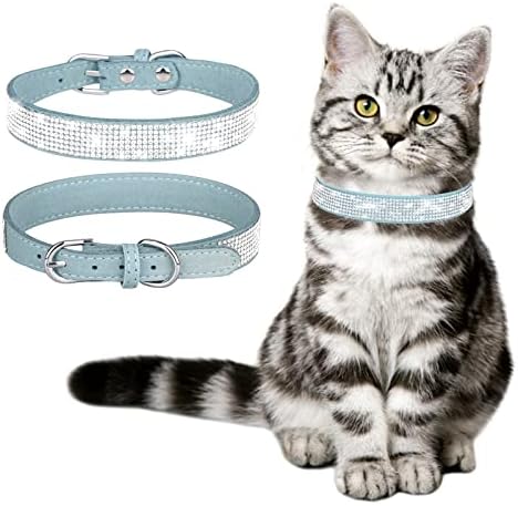 3 dimensiuni reglabile personalizate drăguț orbitor strălucitor din piele moale din piele de căprioară câine pisică pisică