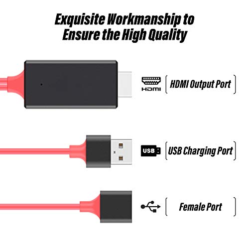 Cabluri Tsemy HDMI Adaptor USB la cablu HDTV, sârmă dongle USB Male + USB Femeie la HDMI masculin 1080p HDTV Cablu de oglindire