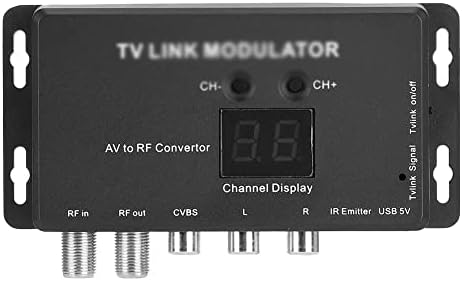 N/A UHF TV TV Modulator AV la RF Converter IR Extender cu 21 canale PAL/NTSC Opțional Plastic Negru