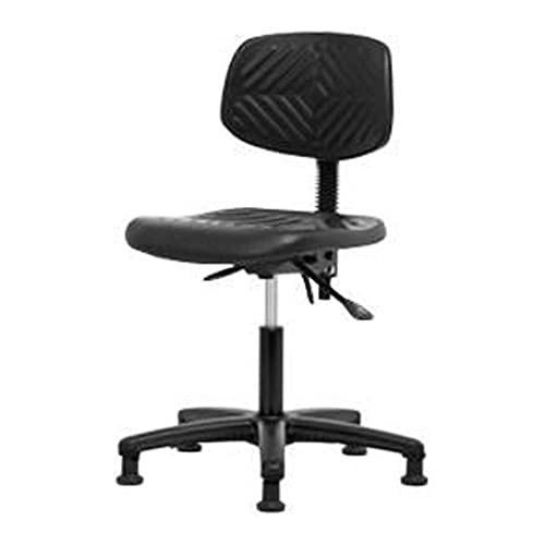 Thomas ECOM PDHCH-RG-T1-A0-RG scaun înălțime birou poliuretanic cu bază din nailon negru, înclinat și fără braț, alunecă