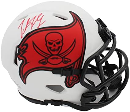 Trent Dilfer a semnat Tampa Bay Buccaneers Speed lunar NFL mini cască-autografe NFL mini căști