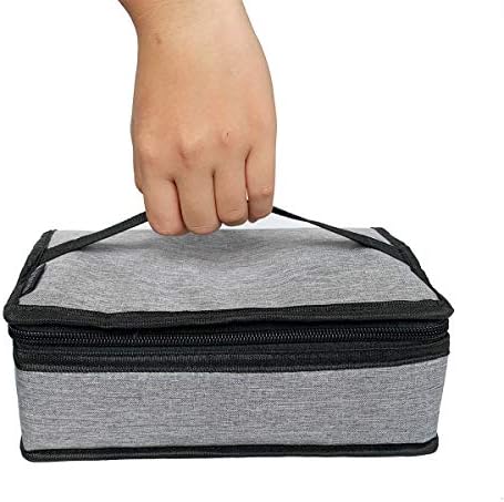 FlowFly cutie de prânz izolată mică geantă moale portabilă Mini Cooler Thermal Meal Tote Kit cu mâner pentru muncă și școală,