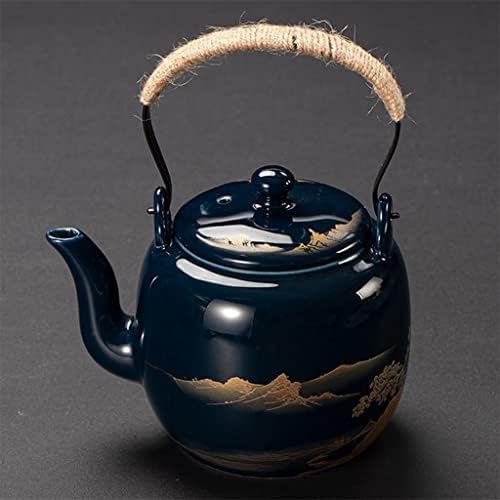 SDFGH CERAMIC BEAM POT 820ml ceainică mare gospodărie chineză retro ceain retro cu filtru rezistent la căldură ibric de porțelan