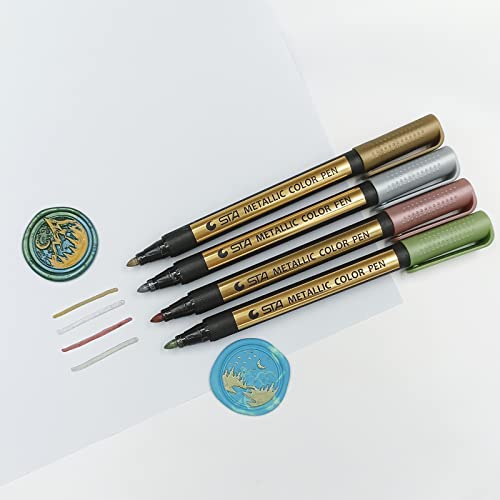 Set de pachete de stilouri de etanșare cu ceară în 4 culori, bandă adezivă ușor de teamă pentru etanșare cu ceară și 3 linguri