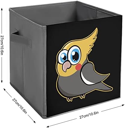 Cute Cockatiel Bird Clobsible Storage Cubs Cuburi Organizator Cutii de depozitare a țesăturilor la modă Intrări Cube sertare
