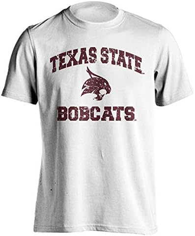 Texas State University Bobcats Retro Distressed Vintage Cu Maneci Scurte T-Shirt