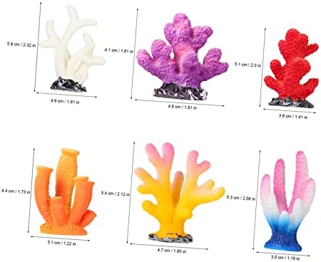 BESTOYARD 6pcs False Coral Artificiales Para Decorare pentru Home Decoraciones Para Salas de Casa Plastic Aquariums Plant Coral