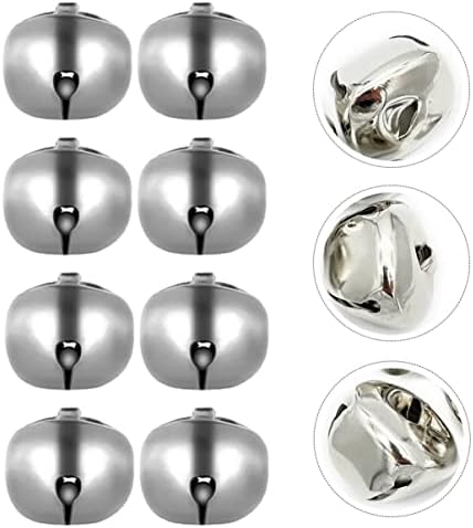 Canight 60pcs argintii mici metalice metalice decor Xmas cheie clopote cheie coroană de coroană, jucării cadouri cu sanie cu