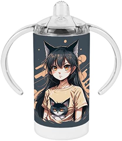 Drăguț Anime Fata Sippy Cupa-Pisica Fata Baby Sippy Cupa-Neko Fata Sippy Cupa
