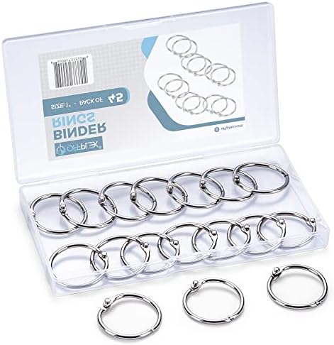 Offplex Loose Leaf Binder Rings 1 inch - Ringuri de carte robuste pentru birou, școală sau acasă, inele metalice, inele de