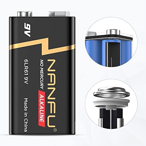 Baterii Nanfu de înaltă performanță 9V, baterii ultra cu 9 volți, de lungă durată pentru dispozitivele de uz casnic