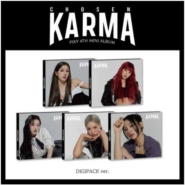 Pixy Chosen Karma al 4 -lea mini album Digipack versiunea CD+Poliere pliabilă pe pachet+Photobook+Photocard+Urmărirea sigilată