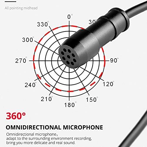 KXDFDC Dual Lavalier microfon omnidirecțional Digital Clip-on rever Mic pentru USB Type-C Smartphone