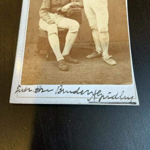Războiul civil jucător de baseball cu mâna a semnat fotografia originală din 1860 Albert Gridley - baseball -uri autografate