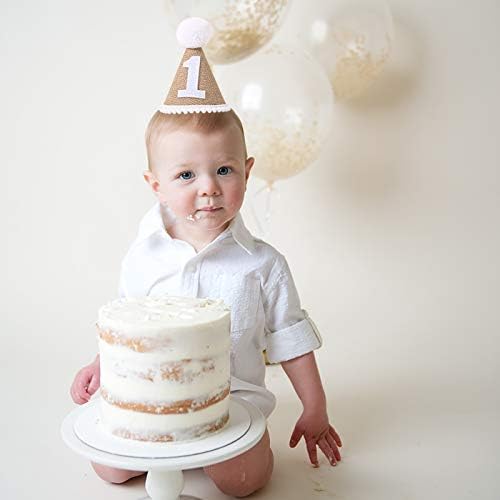 Decorațiuni de petrecere de la prima zi de naștere - Banda de naștere pentru prima zi de naștere, pălărie de naștere albă -