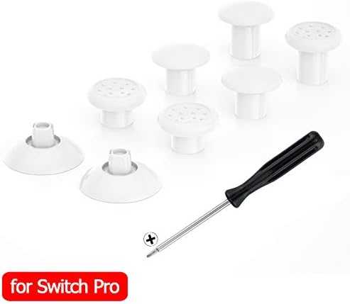 Extremul ThumbsGear Interschimbabil Ergonomic Thumbsticks pentru Nintendo Switch Pro Controller cu 3 înălțime cu cupole și