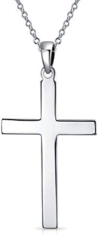 Unisex Mare Personaliza Gravabil Tradiționale Religioase Spirituale Simplu Simplu Plat Cruce Pandantiv Colier Pentru Femei