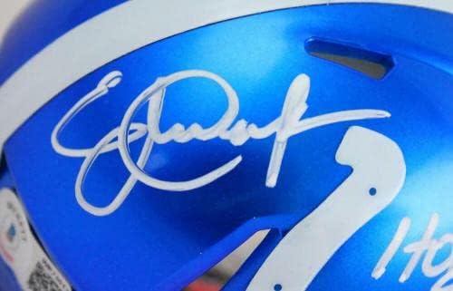 Eric Dickerson cu autograf Colts Flash Speed Mini casca W / Hof-BeckettWHologram-autografe NFL mini căști