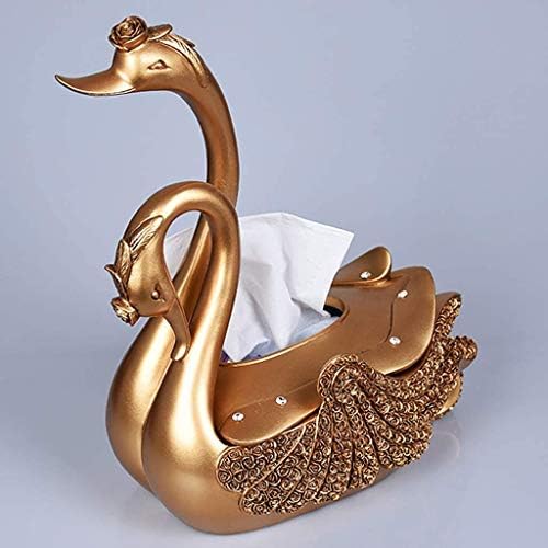 HEWEI Ornament Craft Rasin Office Office Home Swan Tissue Box Decorare