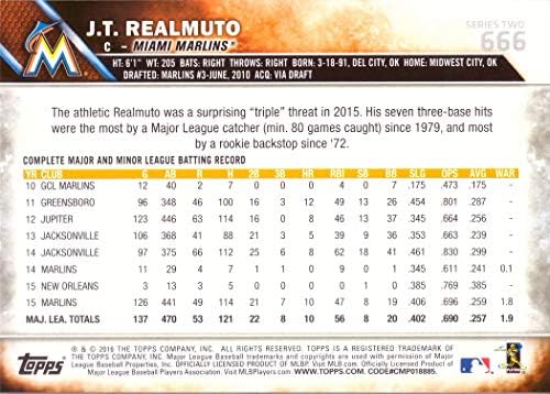 Topps 666 J.T. Realmuto Baseball Card - Topps All -Star Rookie
