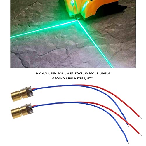 20pcs 5V 650nm punct roșu laser cu cap roșu diodă laser Tub cu laser cu cabluri Diametru exterior 6mm pentru instrument de