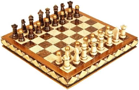 Deco 79 Set de șah din Polystone, 10-inch cu 3-inch