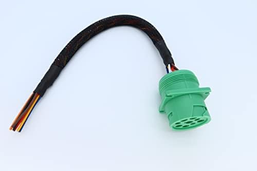 Tip 2 verde j1939 Pigtail cablu feminin 9pin pentru a deschide flanșa de capăt 1ft
