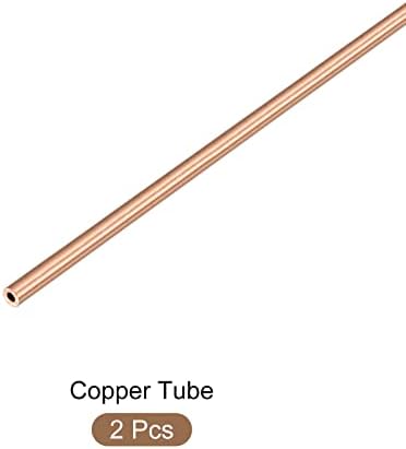 Metallixity Tube de cupru 2PC -uri, tub drept - pentru mobilier pentru casă, utilaje, artizanat de bricolaj