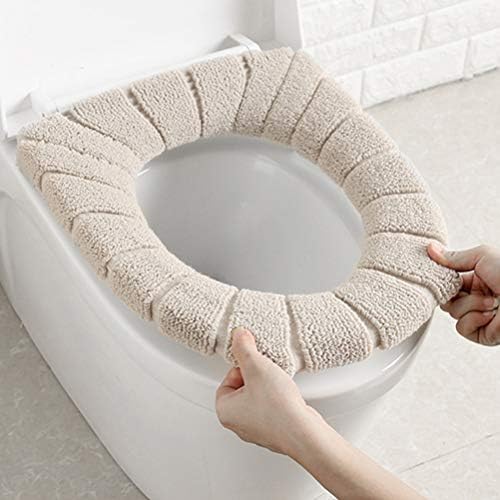 Topbathy 3pcs scaun de toaletă acoperire extensibilă caldă moale universală elastică toaletă toaletă tampoane pentru baie de
