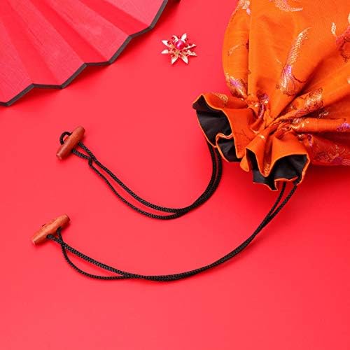Geantă de șuruburi de mătase topbathy pungă de bijuterii în stil chinezesc geanta de depozitare a pungii pentru petrecere de
