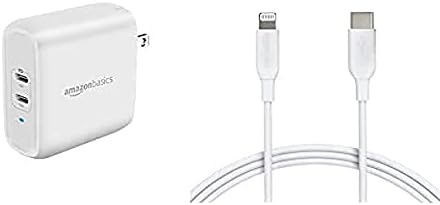 Basics cablu USB-C Lightning și încărcător de perete USB-C Combo, încărcător certificat Mfi pentru Apple iPhone 11, 12, iPad