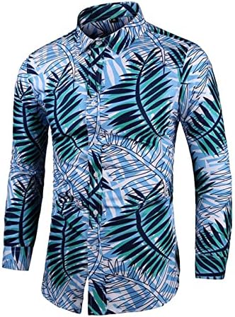 Hawaii Tricouri pentru barbati Mâneci lungi Plus Dimensiune bluza Topuri moda Slim Fit butonul Bown rever florale camasa Cardigan