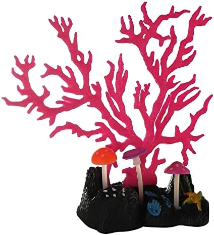 Vocoste silicon moale strălucitor coral de ciuperci de acvariu, fluorescență plutitoare plutitoare artificială acvatică pentru