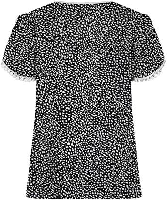 Femei Crewneck Boat Neck Cotton Graphic Leopard Print Loose Fit relaxat Fit Lounge Top Tricou pentru doamne Pz