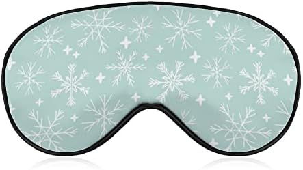 Mint drăguț de iarnă Fulgi de zăpadă Masca moale Acoperire umbrire eficientă Blindfold Confort Sleep Mask cu curea reglabilă