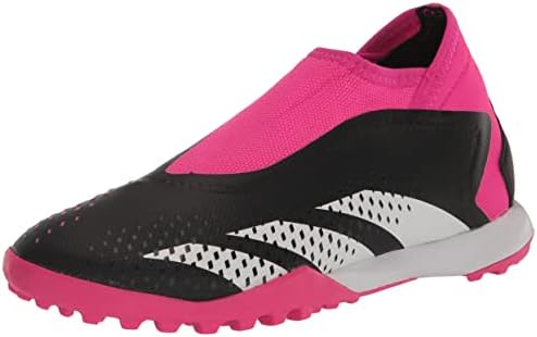 Adidas Unisex Predator Precizie.3 Pantofi de fotbal Turf, negru/alb/echipe șoc roz, 7.5 bărbați din SUA