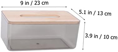 Cutie de hârtie de 1 pc cu capac din lemn decor de birou pentru decor de decor suporter de șervețel pentru masă desktop țesut