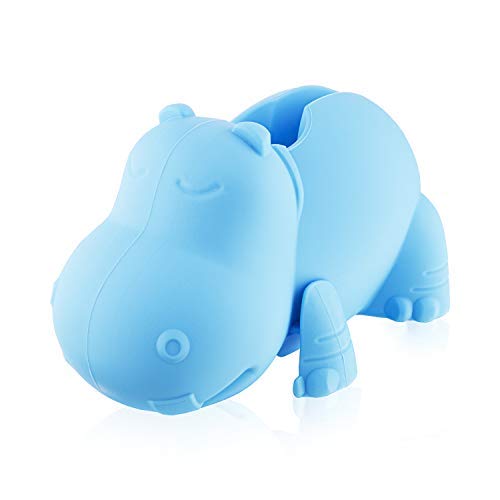 Capac de protecție pentru robinet pentru cadă de baie pentru siguranța bebelușului, Hippo-Albastru