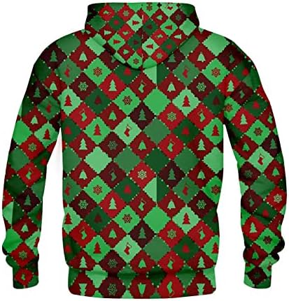 Jachetă cu fermoar Y2K, grafică urâtă de Crăciun îngroșă paltoane de iarnă matlasate din flanelă căptușită cu Sherpa îmbrăcăminte