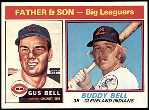 1976 Topps 66 Tatăl și fiul Gus Bell/Buddy Bell Cincinnati Reds/Indieni NM+ Roșii/Indieni